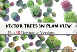 new trees-高清精品植物素材PSD图例 to 园林景观设计意向图库-园林景观学习网