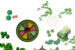 自己精心整理的一组彩平面图素材PSD to 园林景观设计意向图库-园林景观学习网