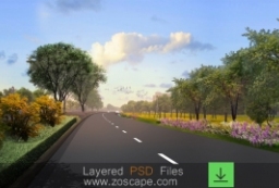 道路景观设计-道路景观规划-道路设计-道路效果图 to 园林景观设计意向图库-园林景观学习网