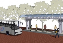 公交车站-站台sketchup模型组件 to 园林景观设计意向图库-园林景观学习网