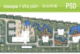 办公园区景观-生态规划psd总平面图下载 to 园林景观设计意向图库-园林景观学习网