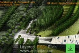 西部新城滨江带-滨水岸线景观空间格局设计鸟瞰图 to 园林景观设计意向图库-园林景观学习网