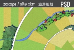 景区设计规划-旅游景观设计总平面图psd下载 to 园林景观设计意向图库-园林景观学习网