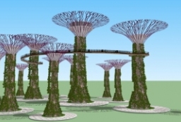 太阳能超级树-园林景观小品构筑物SU模型下载 to 园林景观设计意向图库-园林景观学习网