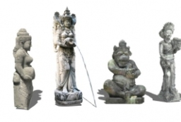 东南亚风格人物石雕塑SU模型 to 园林景观设计意向图库-园林景观学习网