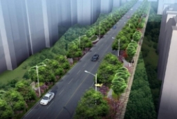 台湾工业园道路景观升级改造及高速路出口景观设计文本cad to 园林景观设计意向图库-园林景观学习网