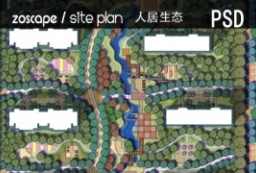 居住区土地规划总平面图下载-前沿设计与规划 to 园林景观设计意向图库-园林景观学习网